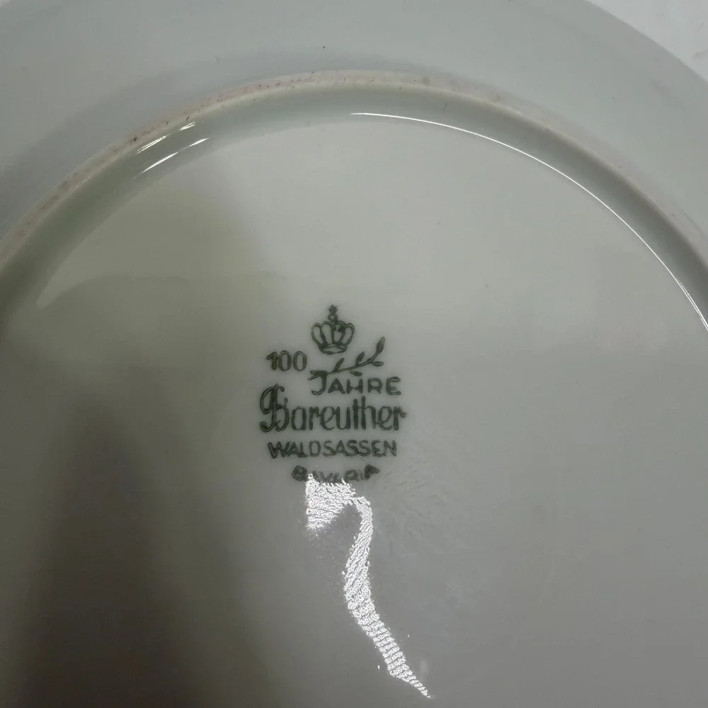 Bareuther Waldsassen Thomas Bavaria Forget Me Not Tea Cup Saucer Plate Set 3pc